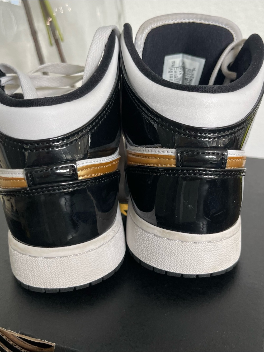 Jordan Kids Black and White High-Top Sneakers - Picture 5 of 8